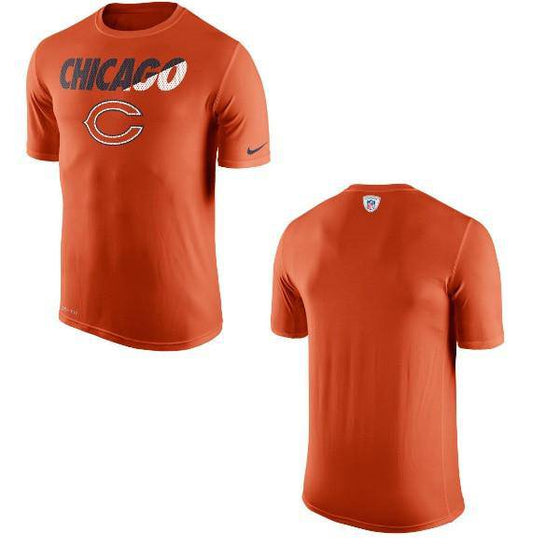 Chicago Bears Nike Dri Fit Practice Hard Orange T-Shirt Size M - 757 Sports Collectibles