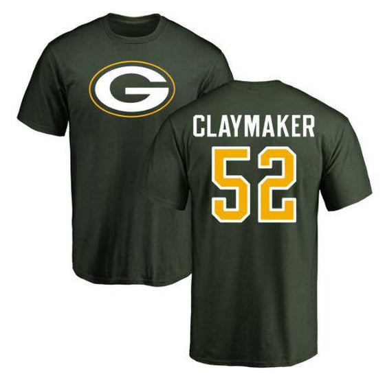 Green Bay Packers Clay Matthews Claymaker Name & Number T-Shirt S-4XL - 757 Sports Collectibles
