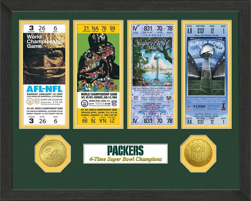 Green Bay Packers  SB Championship Ticket Collection (HM)