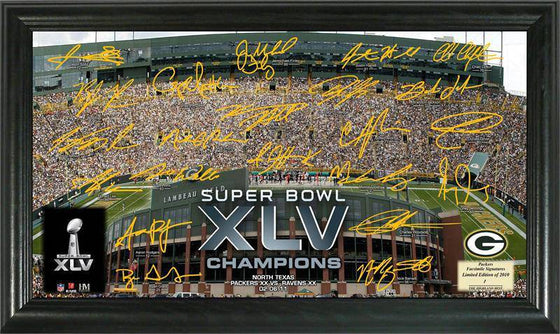 Green Bay Packers Super Bowl XLV Champions Signature Gridiron (HM) - 757 Sports Collectibles