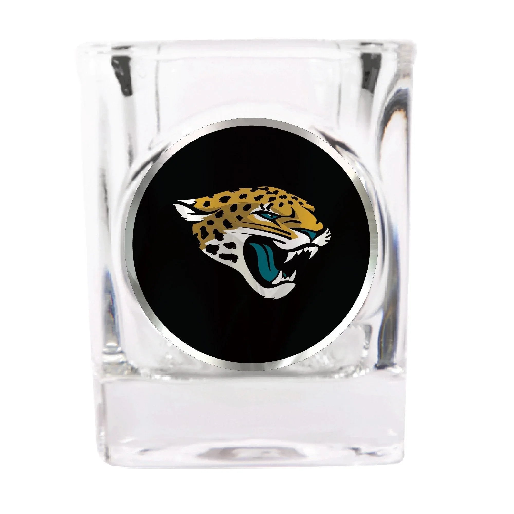 Jacksonville Jaguars 2 oz. Square Shot Glass with Metallic Applique