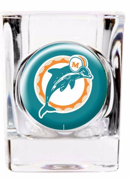 NFL Miami Dolphins Throwback Square 2 oz Shot Glass - 757 Sports Collectibles