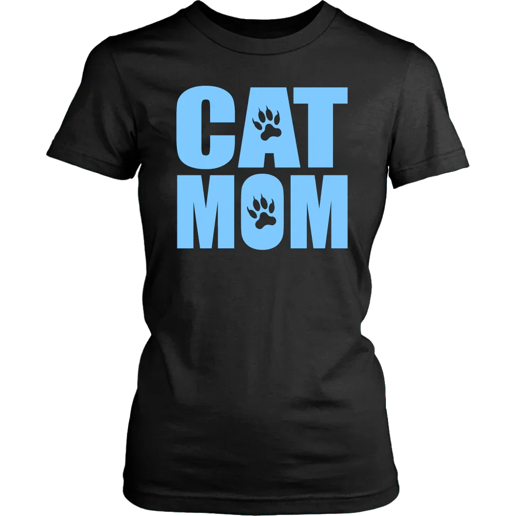 Cat Mom Womens Shirt - 100% Cotton - S - 2XL - 757 Sports Collectibles
