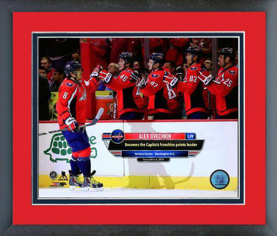 NHL Washington Capitals Alexander Alex Ovechkin Points Record Framed 8x10 Photo - 757 Sports Collectibles