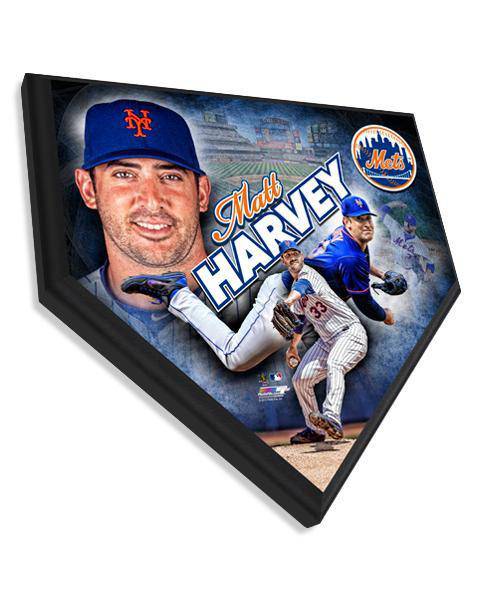 MLB New York Mets Matt Harvey Hi-Def Home Plate Plaque - 757 Sports Collectibles