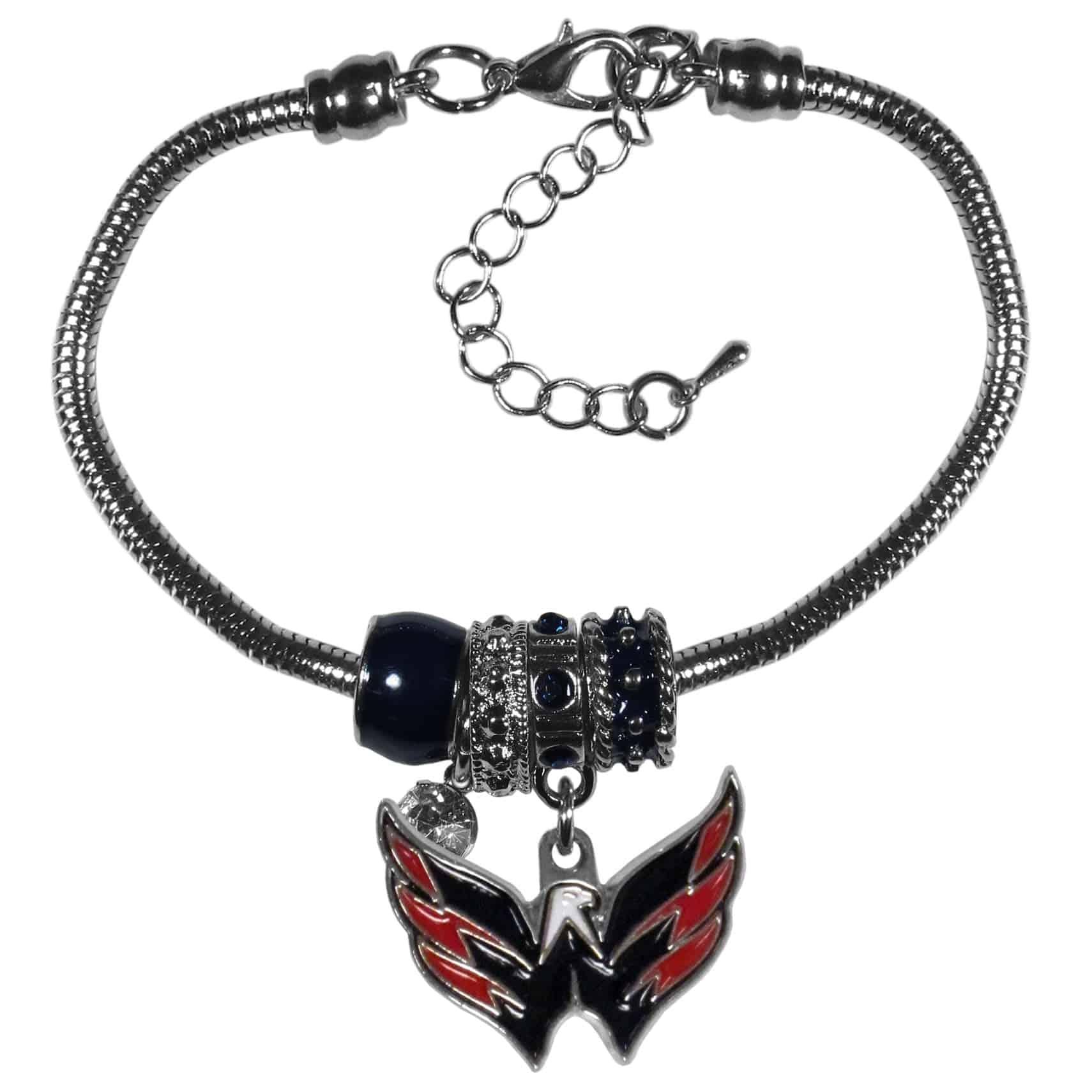 Washington Capitals�� Euro Bead Bracelet (SSKG) - 757 Sports Collectibles
