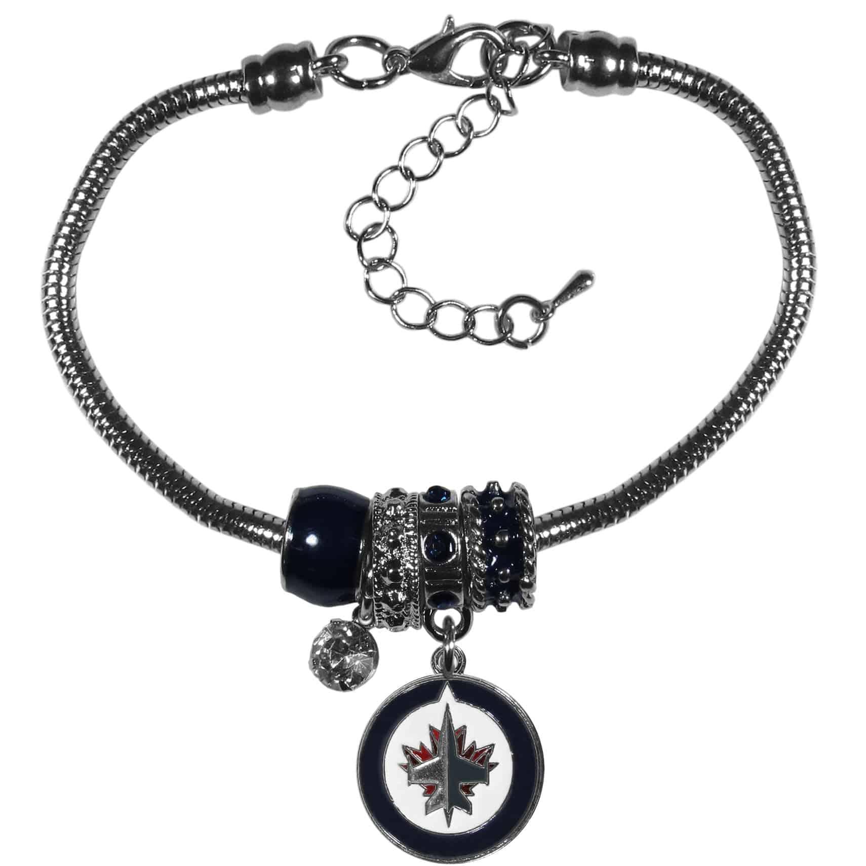 Winnipeg Jets��� Euro Bead Bracelet (SSKG) - 757 Sports Collectibles