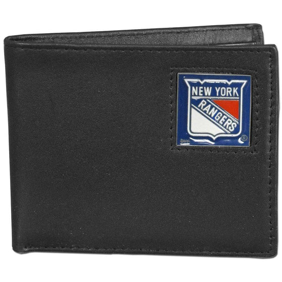 New York Rangers�� Leather Bi-fold Wallet Packaged in Gift Box (SSKG) - 757 Sports Collectibles