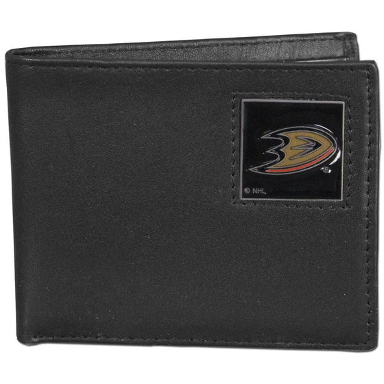 Anaheim Ducks�� Leather Bi-fold Wallet Packaged in Gift Box (SSKG) - 757 Sports Collectibles