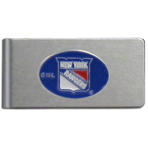 New York Rangers�� Brushed Metal Money Clip (SSKG) - 757 Sports Collectibles