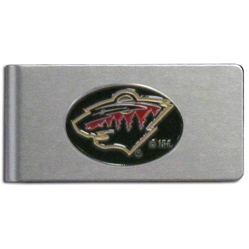 Minnesota Wild�� Brushed Metal Money Clip (SSKG) - 757 Sports Collectibles