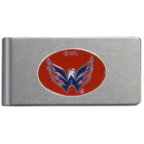 Washington Capitals�� Brushed Metal Money Clip (SSKG) - 757 Sports Collectibles