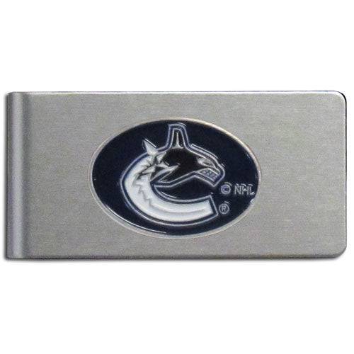 Vancouver Canucks�� Brushed Metal Money Clip (SSKG) - 757 Sports Collectibles