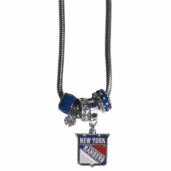 New York Rangers�� Euro Bead Necklace (SSKG) - 757 Sports Collectibles