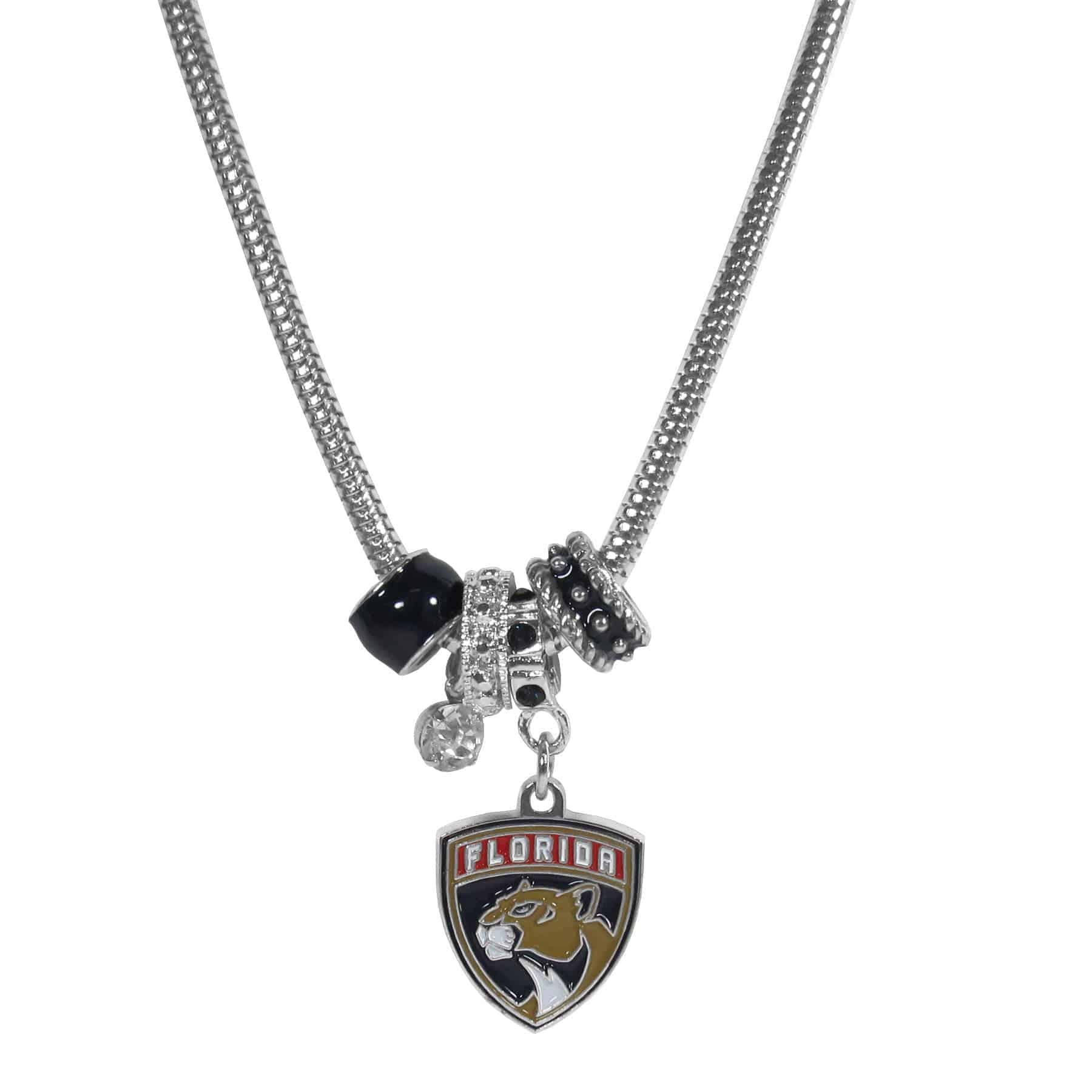 Florida Panthers�� Euro Bead Necklace (SSKG) - 757 Sports Collectibles