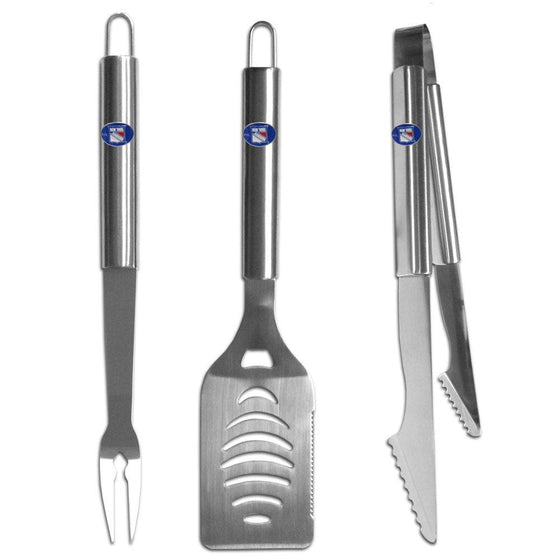 New York Rangers�� 3 pc Stainless Steel BBQ Set (SSKG) - 757 Sports Collectibles