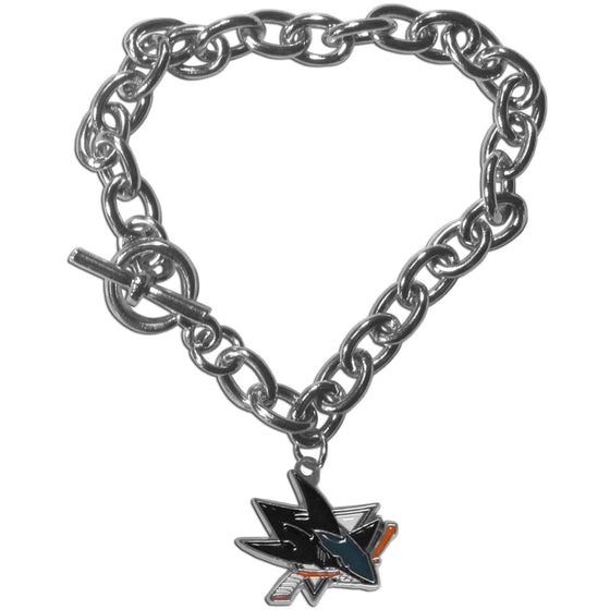 San Jose Sharks�� Charm Chain Bracelet (SSKG) - 757 Sports Collectibles