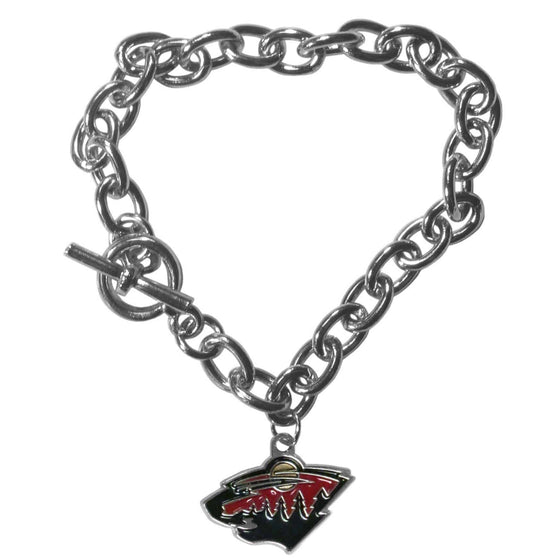 Minnesota Wild�� Charm Chain Bracelet (SSKG) - 757 Sports Collectibles