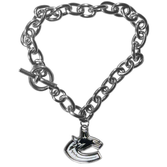 Vancouver Canucks�� Charm Chain Bracelet (SSKG) - 757 Sports Collectibles