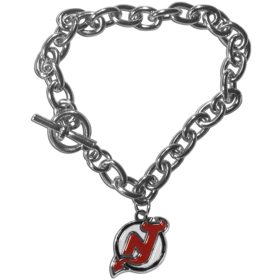 New Jersey Devils�� Charm Chain Bracelet (SSKG) - 757 Sports Collectibles