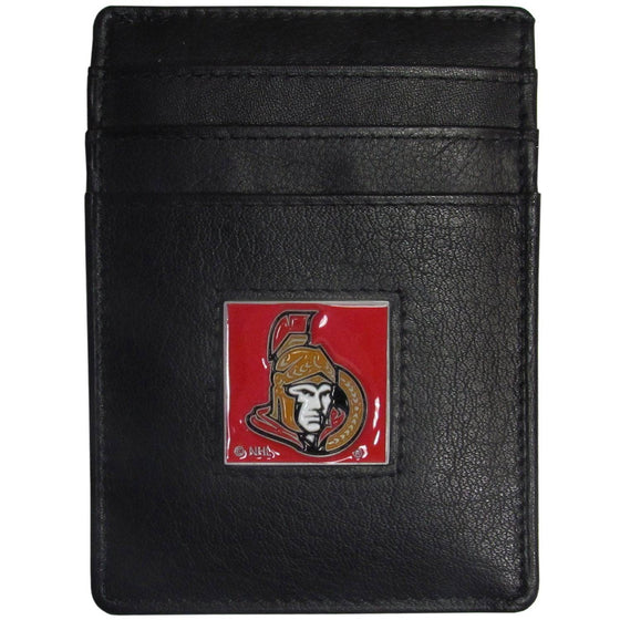 Ottawa Senators�� Leather Money Clip/Cardholder Packaged in Gift Box (SSKG) - 757 Sports Collectibles
