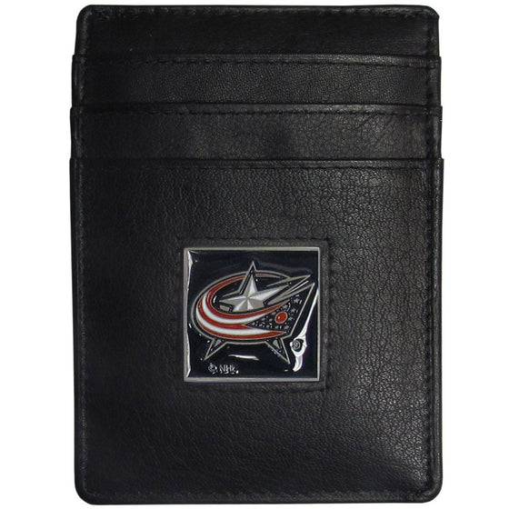 Columbus Blue Jackets�� Leather Money Clip/Cardholder Packaged in Gift Box (SSKG) - 757 Sports Collectibles