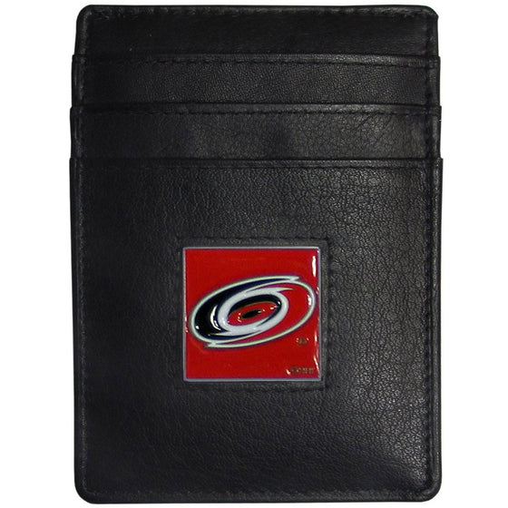 Carolina Hurricanes�� Leather Money Clip/Cardholder Packaged in Gift Box (SSKG) - 757 Sports Collectibles