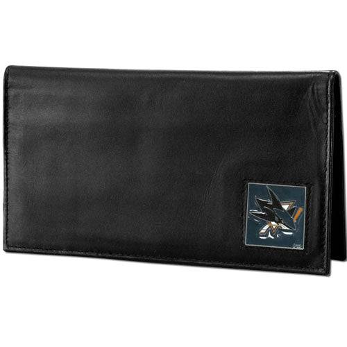 San Jose Sharks�� Deluxe Leather Checkbook Cover (SSKG) - 757 Sports Collectibles