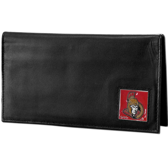 Ottawa Senators�� Deluxe Leather Checkbook Cover (SSKG) - 757 Sports Collectibles