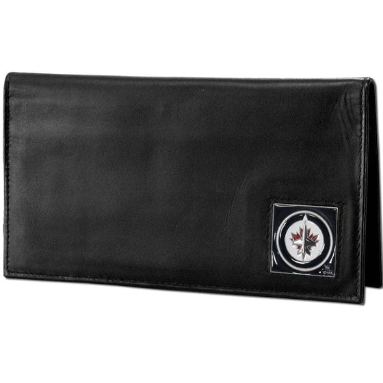 Winnipeg Jets��� Deluxe Leather Checkbook Cover (SSKG) - 757 Sports Collectibles