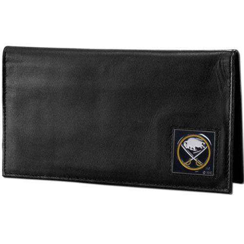 Buffalo Sabres�� Deluxe Leather Checkbook Cover (SSKG) - 757 Sports Collectibles