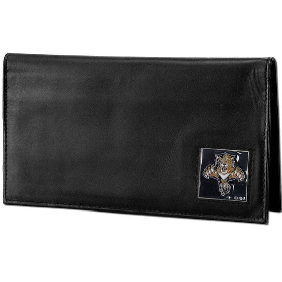 Florida Panthers�� Deluxe Leather Checkbook Cover (SSKG) - 757 Sports Collectibles