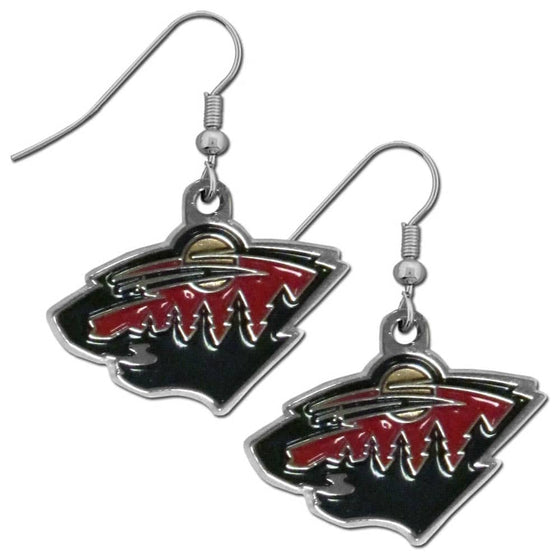 Minnesota Wild�� Chrome Dangle Earrings (SSKG) - 757 Sports Collectibles