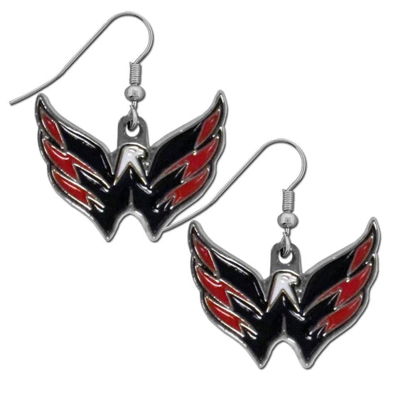 Washington Capitals�� Chrome Dangle Earrings (SSKG) - 757 Sports Collectibles