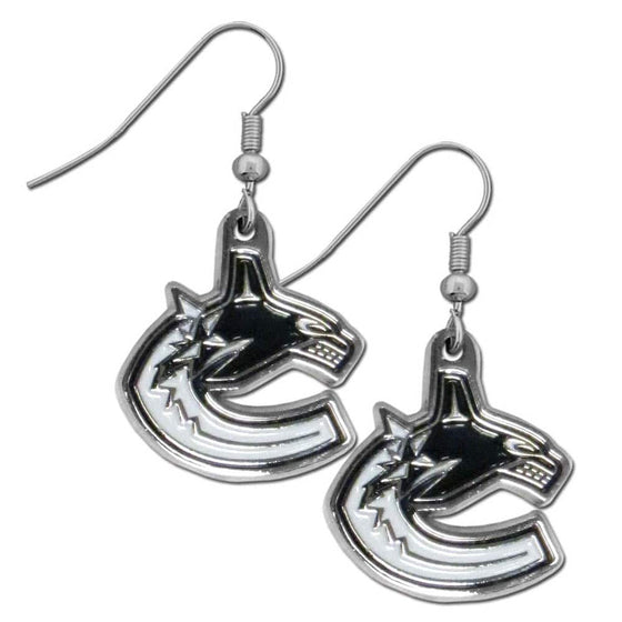 Vancouver Canucks�� Chrome Dangle Earrings (SSKG) - 757 Sports Collectibles