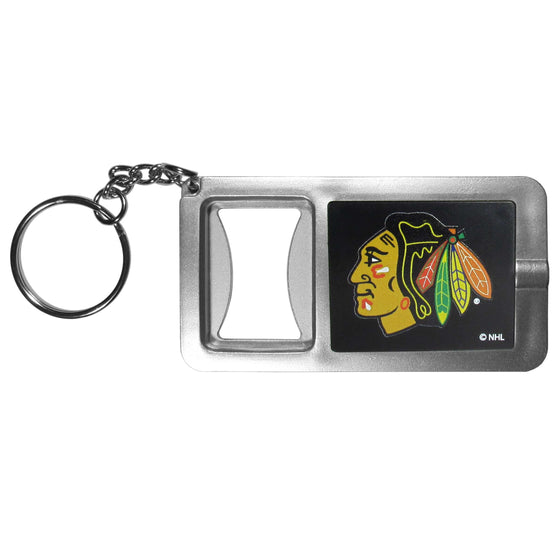 Chicago Blackhawks�� Flashlight Key Chain with Bottle Opener (SSKG) - 757 Sports Collectibles