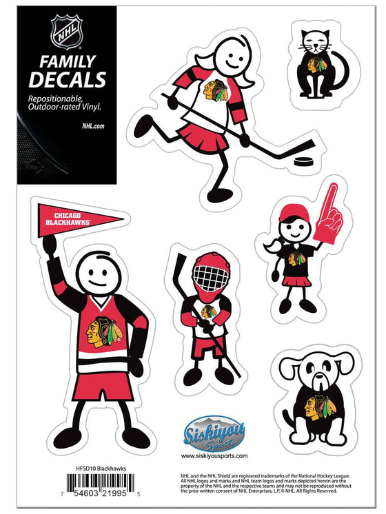 Chicago Blackhawks�� Family Decal Set Small (SSKG) - 757 Sports Collectibles