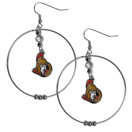 Ottawa Senators�� 2 Inch Hoop Earrings (SSKG) - 757 Sports Collectibles