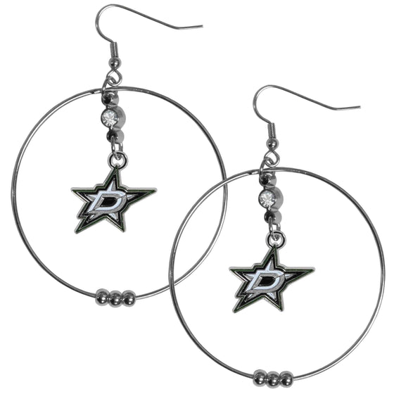 Dallas Stars��� 2 Inch Hoop Earrings (SSKG) - 757 Sports Collectibles
