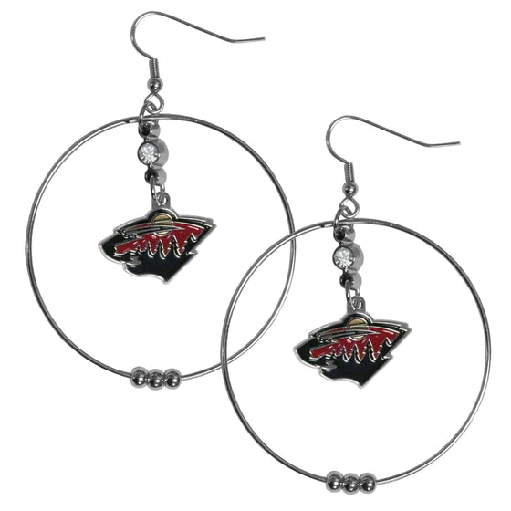 Minnesota Wild�� 2 Inch Hoop Earrings (SSKG) - 757 Sports Collectibles