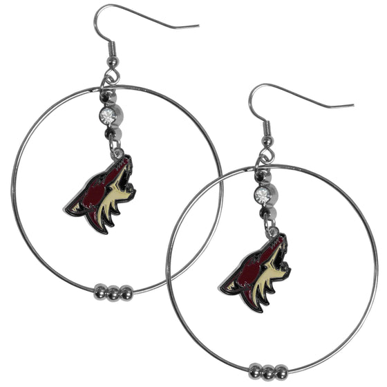 Arizona Coyotes�� 2 Inch Hoop Earrings (SSKG) - 757 Sports Collectibles