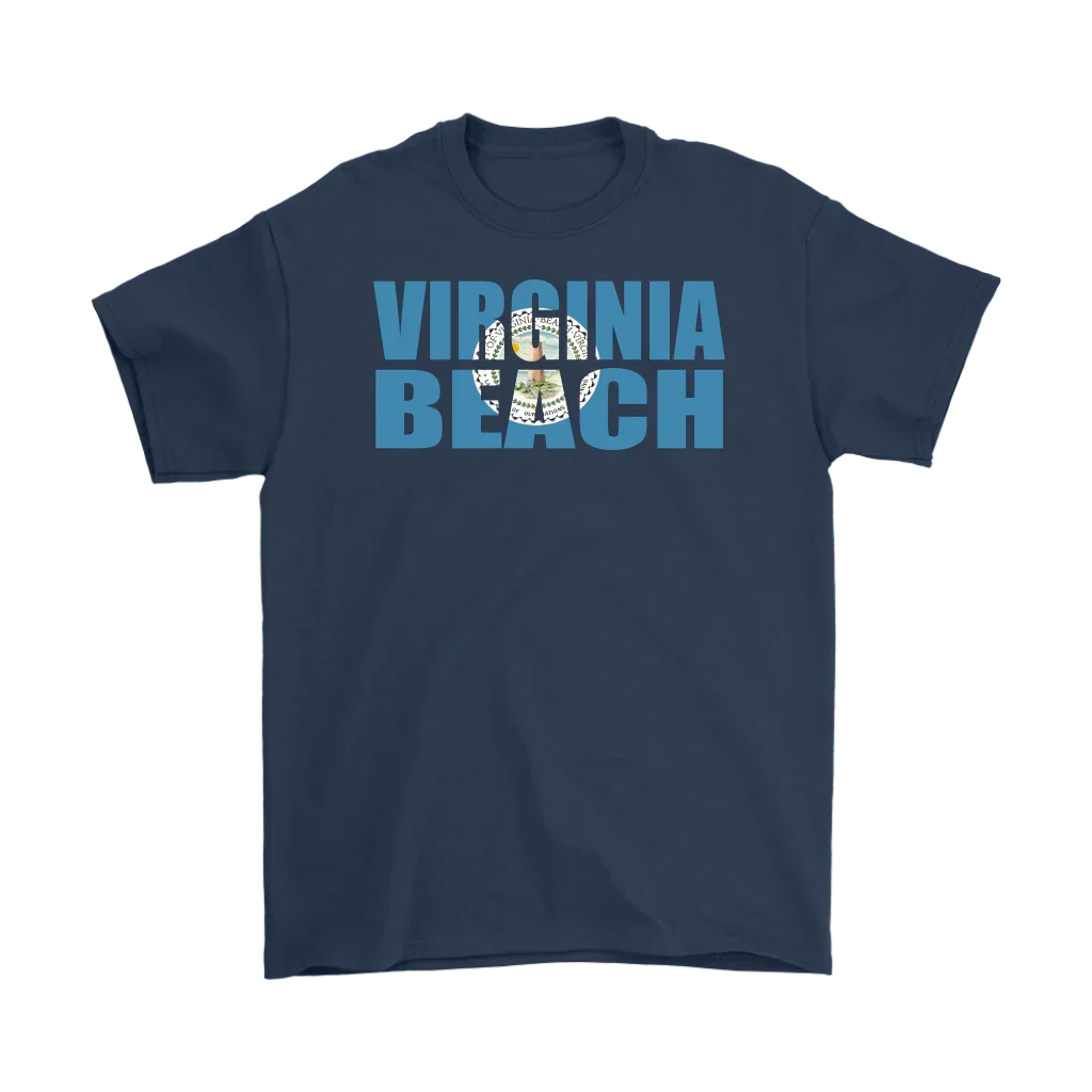 Virginia Beach City Flag T-Shirt - 100% Cotton - S - 5XL - 757 Sports Collectibles