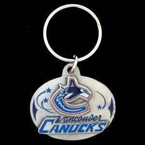 Vancouver Canucks�� Carved Metal Key Chain (SSKG) - 757 Sports Collectibles