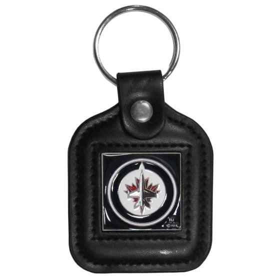 Winnipeg Jets��� Square Leatherette Key Chain (SSKG) - 757 Sports Collectibles