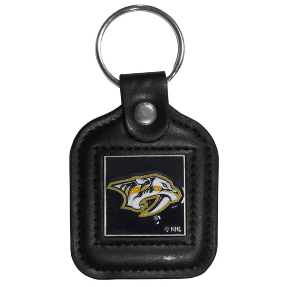 Nashville Predators�� Square Leatherette Key Chain (SSKG) - 757 Sports Collectibles