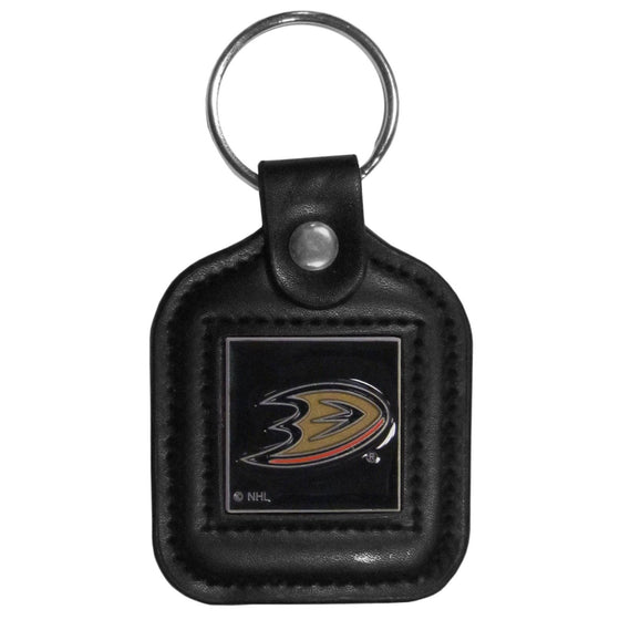 Anaheim Ducks�� Square Leatherette Key Chain (SSKG) - 757 Sports Collectibles