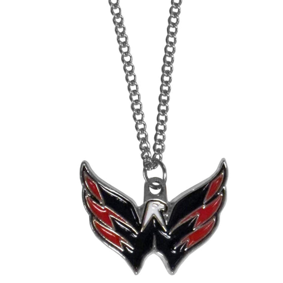 Washington Capitals�� Chain Necklace with Small Charm (SSKG) - 757 Sports Collectibles