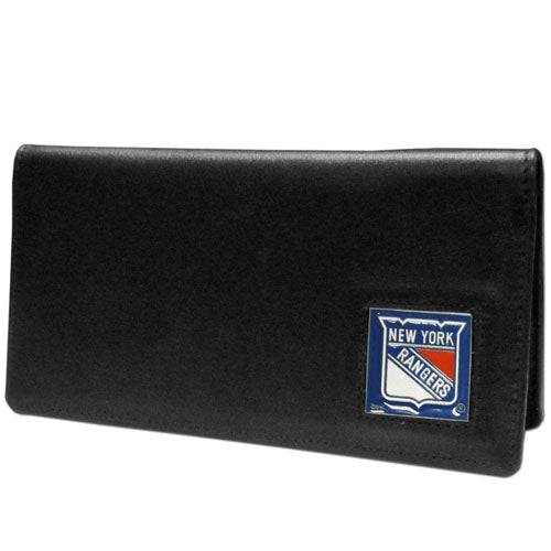 New York Rangers�� Leather Checkbook Cover (SSKG) - 757 Sports Collectibles