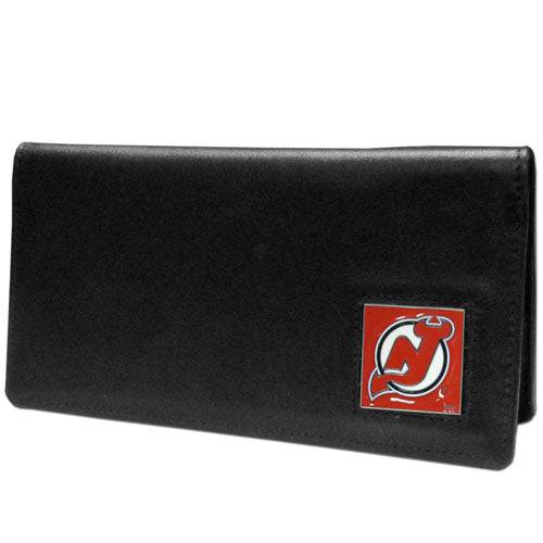New Jersey Devils�� Leather Checkbook Cover (SSKG) - 757 Sports Collectibles