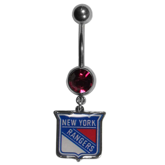 New York Rangers�� Steel Navel Ring (SSKG) - 757 Sports Collectibles